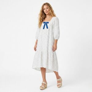 NWT Taylor Tillman Coquette Cottagecore Floral Linen Blend Midi Dress Medium